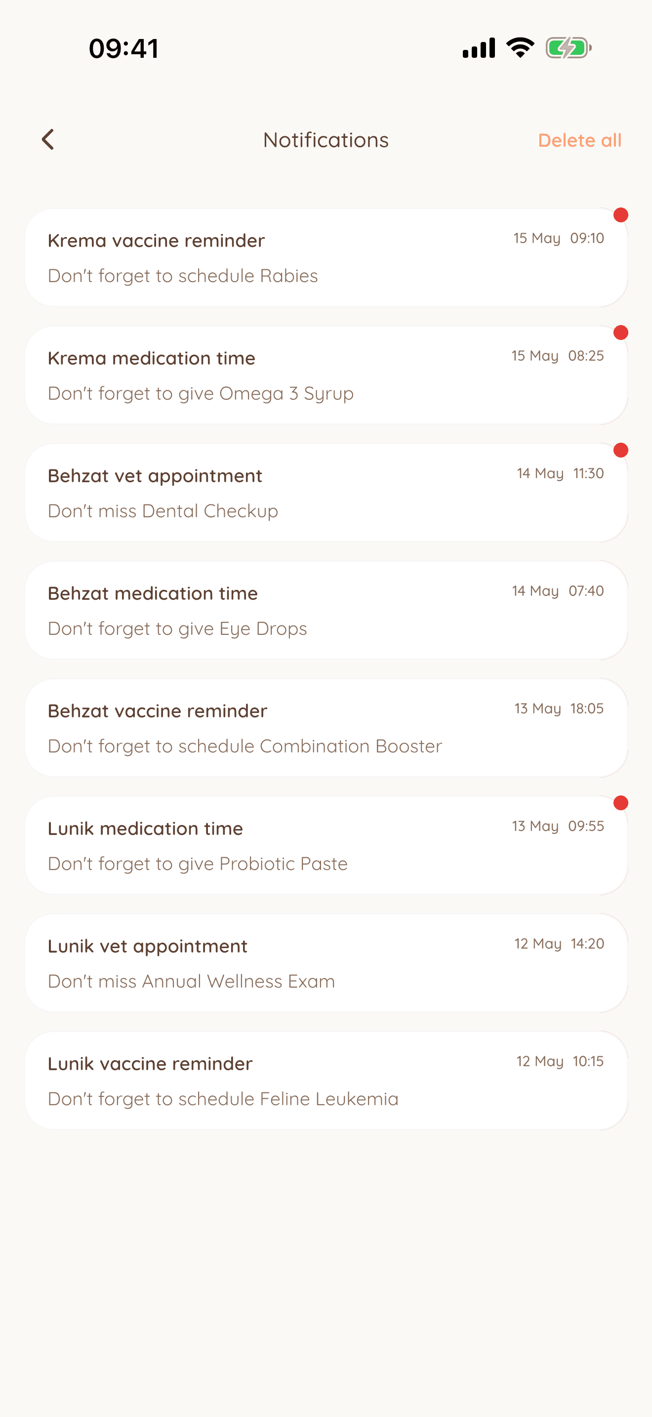 Never miss a dose or vaccine